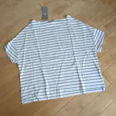 ボーダーワイドドロップTシャツ 半袖