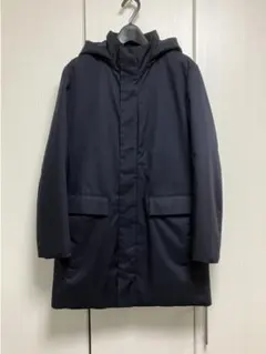 【ユニクロ】ハイブリッドダウンコート S ネイビー