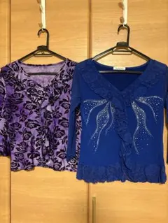 ☆★週末セール★社交ダンス 中古レッスンウェア 　2点セットML〜L