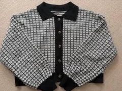 GRL チェック柄 ボタン付きカーディガン