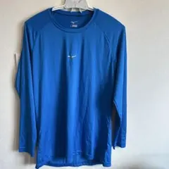 Mizuno 青 長袖 アンダーシャツ L