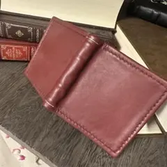 洋書風 本革二つ折り財布