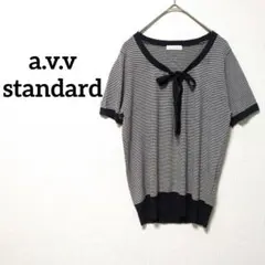 アーヴェヴェスタンダード 半袖トップス ストライプ Vネック サイズ38のサムネイル