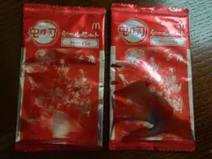 未開封　マクドナルドハッピーセットの鬼滅の刃シールセット３枚入り×2つ
