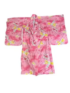 花柄ピンク　浴衣　120cm