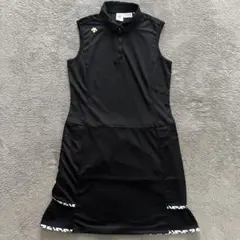 DESCENTE GOLF デサントゴルフ　ワンピース　ノースリーブ　フリル　黒のサムネイル