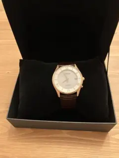 CITIZEN アナログ時計 ゴールド/ブラウン