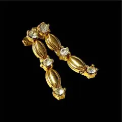 ヴィンテージ　ピアス　ゴールドカラー　ビジュー　パーティージュエリー