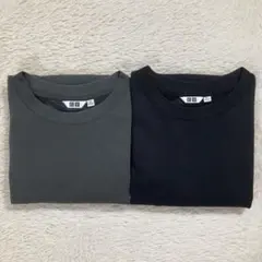 2点セット UNIQLO U エアリズムコットンオーバーサイズ Tシャツ 5分袖