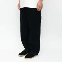 EVCON 5POCKET TUCK WIDE DENIM PANTSブラックのサムネイル