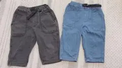 デニム風ショートパンツ2点セット