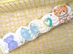 付箋ケース くま ブルー
