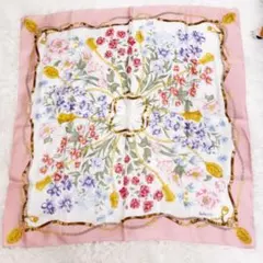 Burberrys フラワープリント スカーフ シルク　87×87