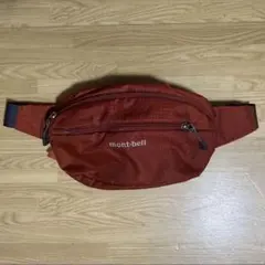 美品 montbell モンベル ボディバッグ ウエストポーチ オレンジ 軽量