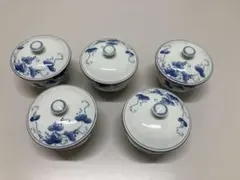 有田焼_青い花柄 湯飲み 5個セット✖️２個（合計10個）