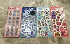 正規品4枚セット　おはじきシール　ジュエルプチドロップ　平成はっぴーフォン