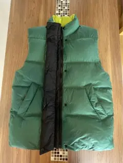 MARNI ダウンベスト グリーン/ブラック/イエロー