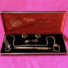 タイピン カフスボタン ペン ウォレットチェーン　セット　ゴールド　未使用美品