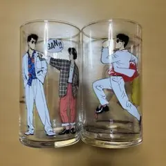 希少・パパリンコグラス 江口寿史 イラスト コップ ２個 ミスド 非売品
