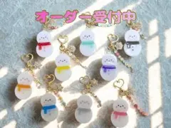 雪だるまキーホルダー　名入り　SnowMan