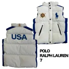 POLO ポロ ラルフローレン☆中綿ダウンベスト キッズ7 ビックポニー USA