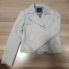 nano universe ライダースジャケット ライトグレー