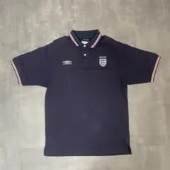 希少】90s アンブロ イングランド代表 トレーニングシャツ L 刺繍ロゴ