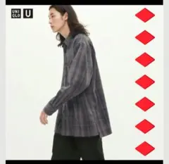 UNIQLO ユニクロ フランネルオーバーサイズチェックシャツ