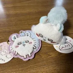 ちいかわ もこもこサガラ刺繍キーホルダー&寝そべりマスコットの2点セット