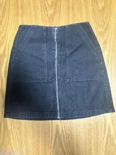 ダークデニム Aラインスカート　GU