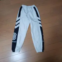 ストライプデザイン ロングパンツ ホワイト/ブラック