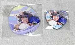 忍たま乱太郎　ナンジャタウン　コラボ　竹谷八左ヱ門　缶バッジ　アクリルコースター