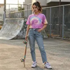【抜群の配色】サンタクルーズ タイダイ染め バックロゴ Tシャツ S