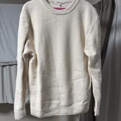 THE SHOP TK クルーネック ニット セーター アイボリー Mのサムネイル
