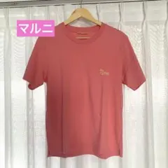 マルニＴシャツ　40サイズ ピンク系　ワンポイント刺繍のサムネイル