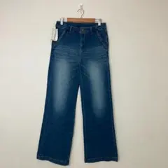 新品タグ付き ベルメゾン 編み込みポケット ワイドデニムパンツレディース M相当のサムネイル