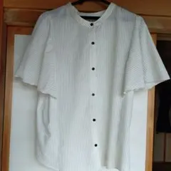 GLOBAL WORK ストライプ柄 半袖ブラウス（M）のサムネイル