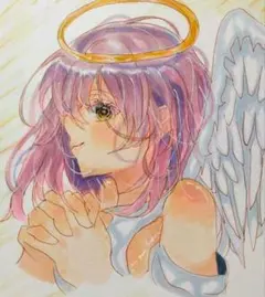手描きイラスト 天使 - メルカリ