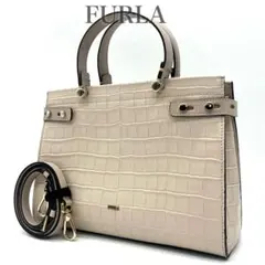 FURLA フルラ ショルダーバッグ ハンド レザー クロコ型押 LADYのサムネイル