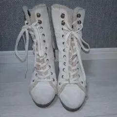 値下げしました！GASオフホワイトスエードロングブーツ