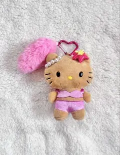 サンリオ ハローキティ 日焼けキティ マスコットキーホルダー しっぽ付き
