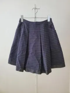 ネイビー　スカート　秋冬