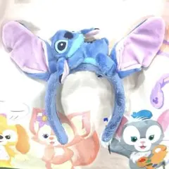 香港ディズニー スティッチ カチューシャ耳付きぬいぐるみ 限定 - メルカリ