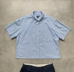 J.CREW Y2K Cityboy 青ギンガムチェックシャツ 短丈のサムネイル