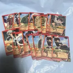 【レア】NARUTO ナルト カードゲーム 箔押し 忍 16枚セット 美品