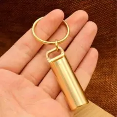 残1点！ キーホルダー ピルケース ゴールド ペット メモリアル 収納 ケース