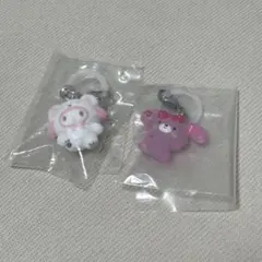 ふわふわスノー　ゆるっとめじるしアクセサリー　マイメロ　ボンボンリボン