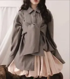 loin nuit】ラインストーンリボンシャツ ※シャツのみ 新品タグ付き