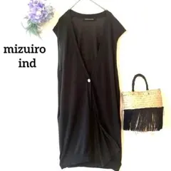 ✨美品mizuiro indミズイロロングノースリーブニットブラック薄手夏のサムネイル