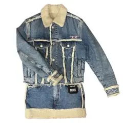 DIESEL デニム ボア セットアップ（ジャケット＋スカート）